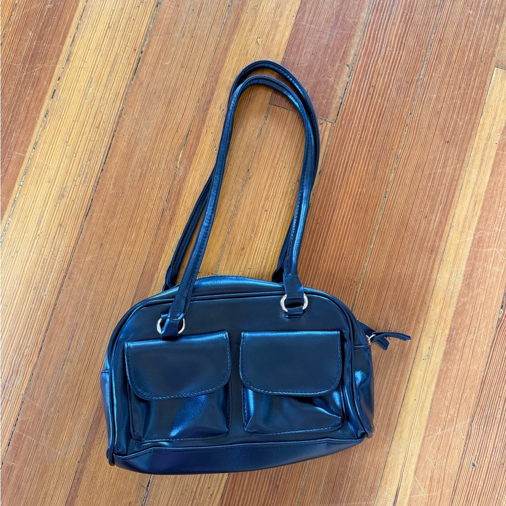 Small Black Leather Handbag